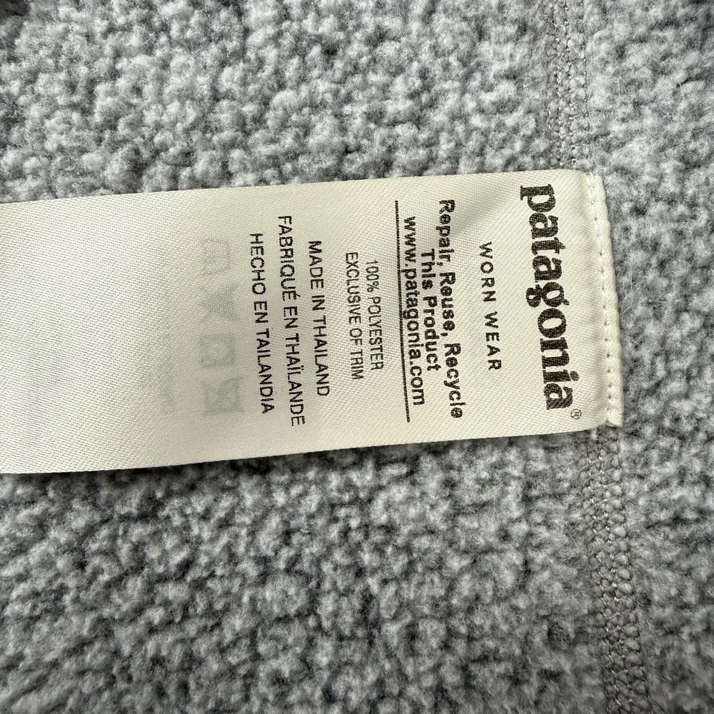 Patagonia Better Sweater Womens Medium Gray 1/4 Zip Pullover Fleece Pockets‎